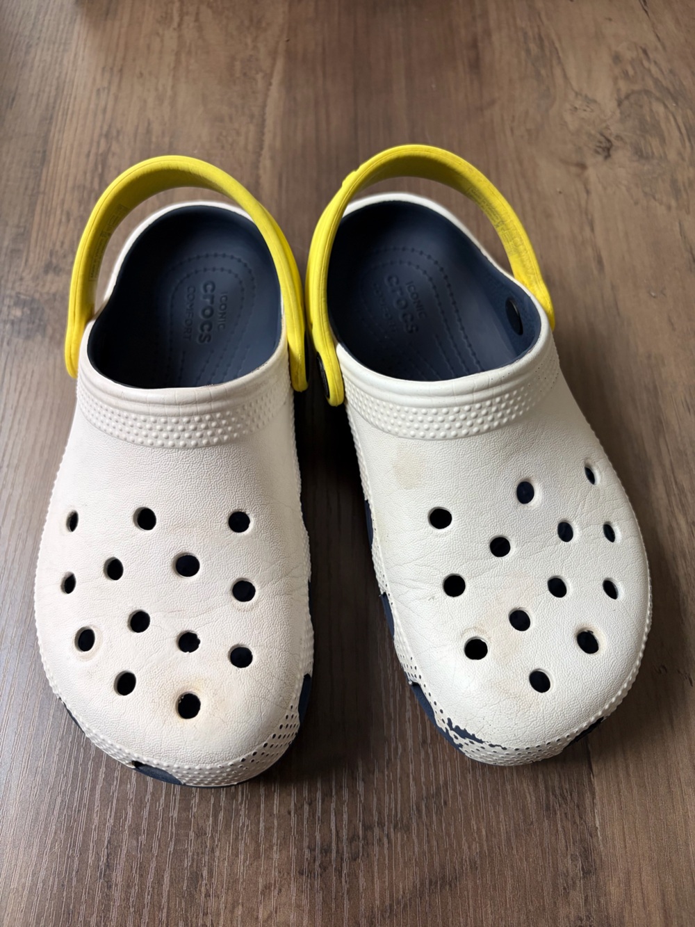 Crocs Classic Clog White Yellow Navy Kids C13